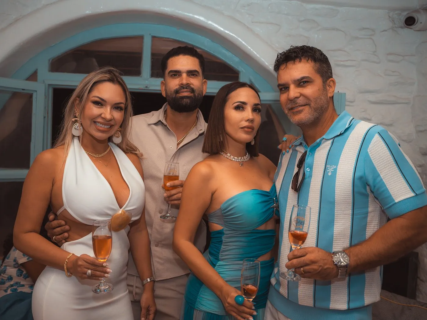 A group of guests with drinks at BAO'S